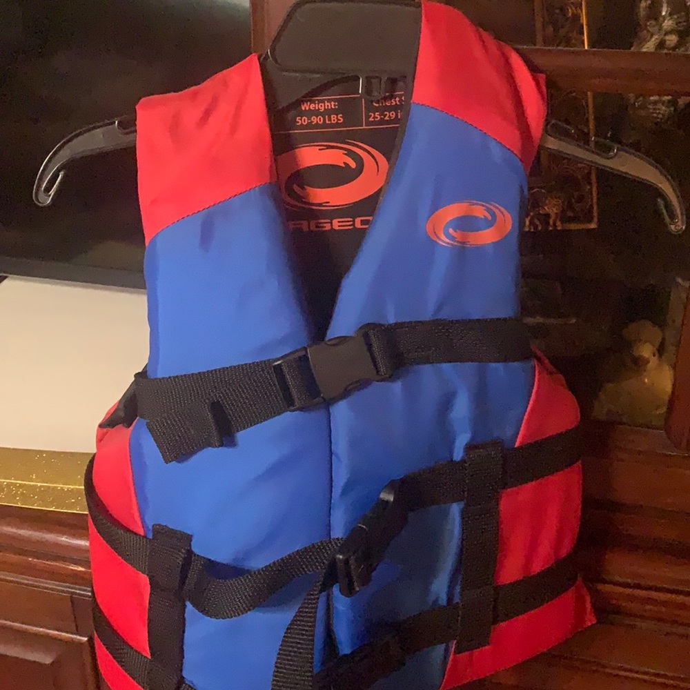 O'Brien Kids Red & Blue Life Jacket - Adjustable PFD